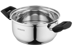 Кастрюля со стеклянной крышкой Ardesto Gemini Piemonte, 2л, нержавеющая сталь, бакелит