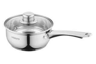 ARDESTO Ківш Gemini Gourmet, скляна кришка, 1.2 л, нержавіюча сталь