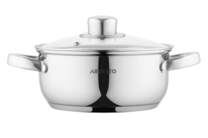Ardesto Casserole with glass lid Gemini Gourmet Aosta, 1.8l, stainless steel