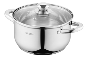 ARDESTO Каструля Gemini Gourmet, скляна кришка, 3.2 л, нержавіюча сталь