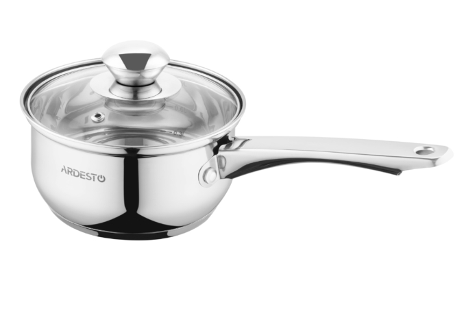 Ardesto Saucepan with glass lid Gemini Gourmet Spoleto, 1l, stainless steel