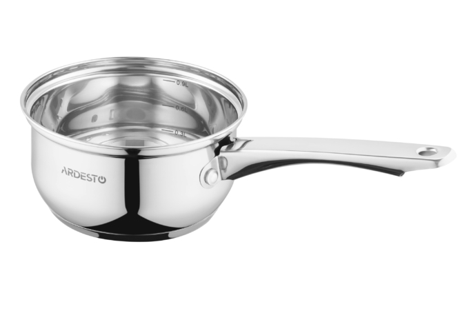 Ardesto Saucepan with glass lid Gemini Gourmet Spoleto, 1l, stainless steel
