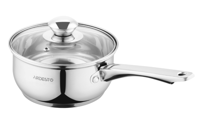 Ardesto Saucepan with glass lid Gemini Gourmet Spoleto, 1.4l, stainless steel