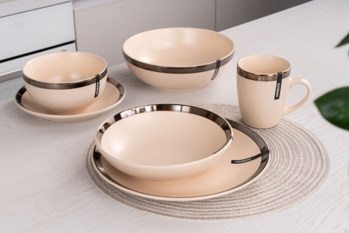 Тарілка супова Ardesto Liguria Cream, 20см, кераміка, кремовий