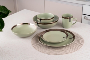 Тарелка суповая Ardesto Liguria Green bay, 20см, керамика, зеленый