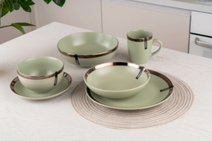 Тарелка суповая Ardesto Liguria Green bay, 20см, керамика, зеленый