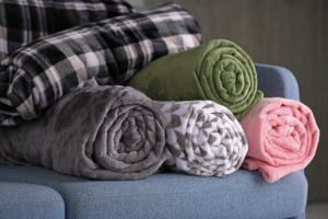 Плед Ardesto Flannel, 200х220см, 100% полиэстер, клетка, серый