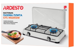 Плитка  настільна Ardesto газова, тип газу LPG, конфорок – 2, білий