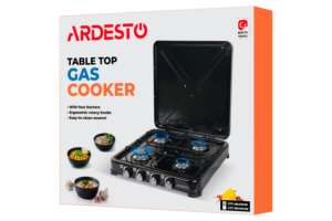 Плитка настільна Ardesto газова, тип газу LPG, конфорок – 4, чорний