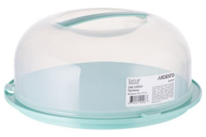 Ardesto Cake carrier with lid Tasty baking, 28.4х11.5cm, plastic, blue