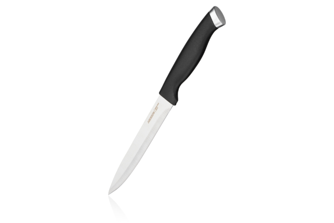Набір ножів Ardesto Gemini Gourmet, 3 предмети, нержавіюча сталь, пластик, чорний