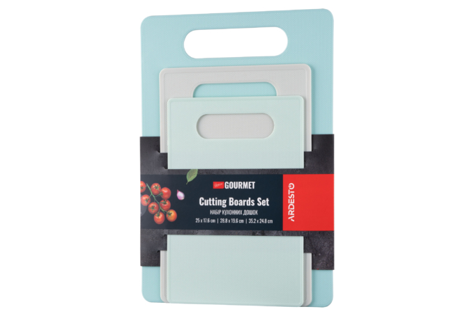 Набор досок кухонных Ardesto Gemini Gourmet, 3 шт, 25х17.6см, 28.8х19.6см, 35.2х24.8см, пластик