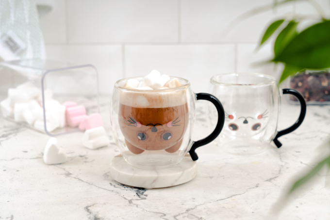 Cup set ARDESTO Animals with double walls, 250 ml, 2 pcs AR2625ACH
