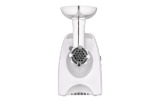 Ardesto meat grinder, 1900W, 1.8kg/min, 3 cutting plates, sausages nozzle, 4 vegetable slicer, plastik, white