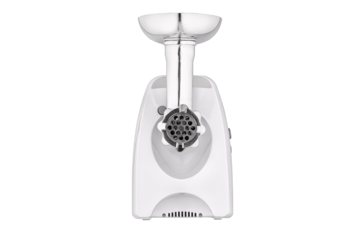 Ardesto meat grinder, 1900W, 1.8kg/min, 3 cutting plates, sausages nozzle, 4 vegetable slicer, plastik, white