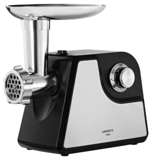 Ardesto meat grinder, 1700W, 1.6kg/min, 2 cutting plates, sausages nozzle, tomato juicer, plastik/metal, black-silver