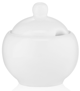 Сахарница Ardesto Imola, 9х9х10.3см, 325мл, фарфор, белый