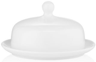 Ardesto Butter dish Imola, 15х9cm, porcelain, white