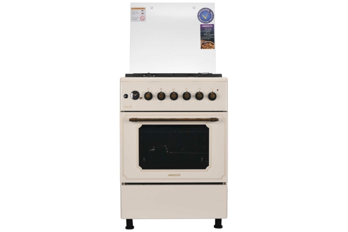 Плита ARDESTO комбі Line-R, 53л, 60×60см, конвекція, чавун, підсвічування, форсунки LPG (підключення газового балона), бежевий