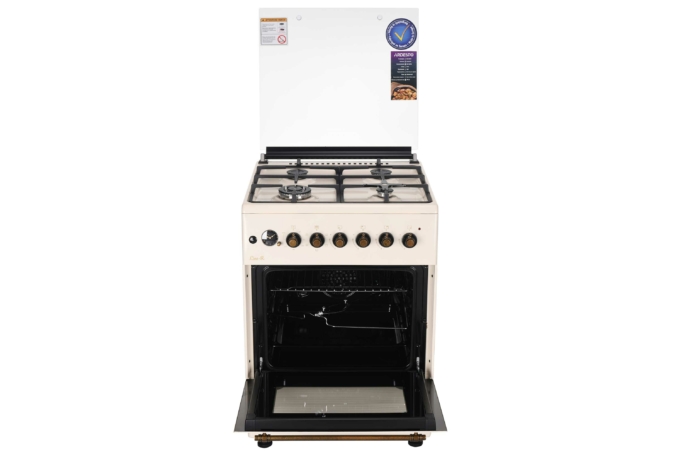 Плита ARDESTO комбі Line-R, 53л, 60×60см, конвекція, чавун, підсвічування, форсунки LPG (підключення газового балона), бежевий