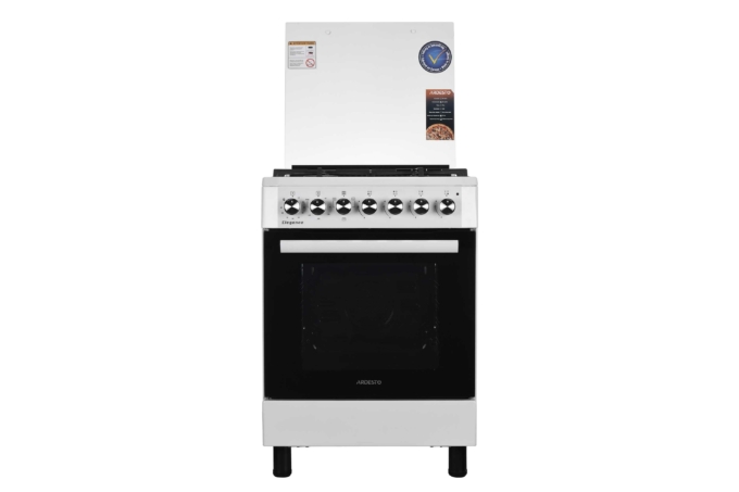 Плита ARDESTO комби Elegance, 66л, 60×60см, конвекция, чугун, подсветка, форсунки LPG (подключение газового баллона), белый