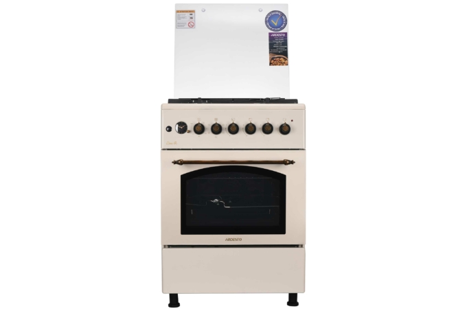 Cooker ARDESTO combined Line-R, 53L, 60x60cm, convection, cast-iron, lamp, LPG conversion set (gas cylinder connection), cream
