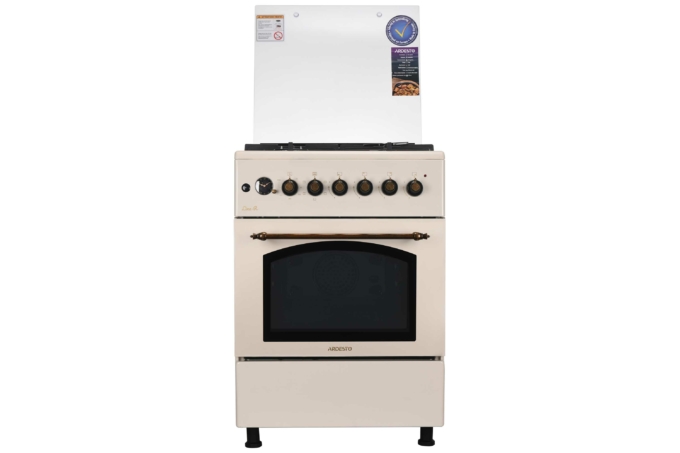 Cooker ARDESTO combined Line-R, 53L, 60x60cm, convection, cast-iron, lamp, LPG conversion set (gas cylinder connection), cream