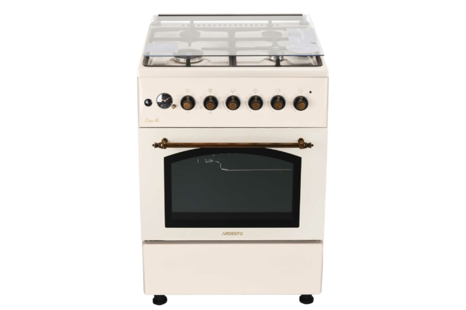 Cooker ARDESTO combined Line-R, 53L, 60x60cm, convection, cast-iron, lamp, LPG conversion set (gas cylinder connection), cream