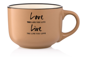 Чашка  Ardesto Way of life, 550мл, керамика, коричневый светлый