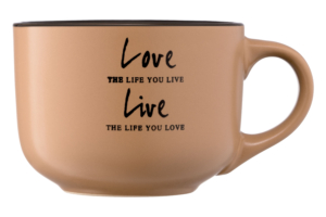 Чашка  Ardesto Way of life, 550мл, керамика, коричневый светлый