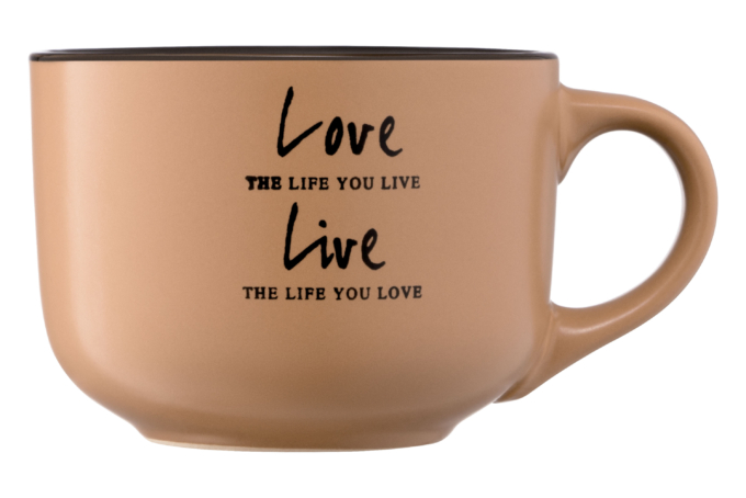 Чашка  Ardesto Way of life, 550мл, керамика, коричневый светлый