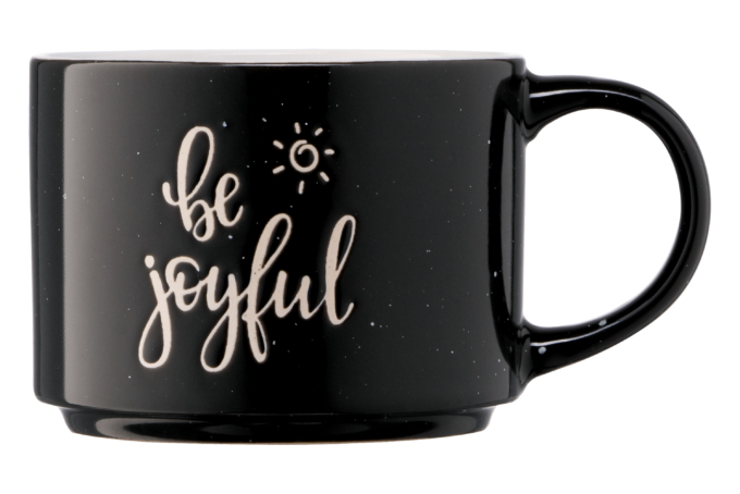 Чашка ARDESTO Be joyful, 330 мл, черная, AR3472BK
