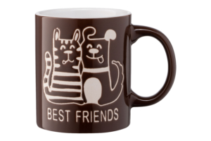 Чашка Ardesto Best friends, 330мл, кераміка, коричневий