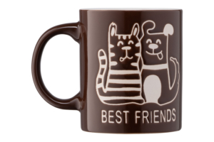 Чашка Ardesto Best friends, 330мл, кераміка, коричневий