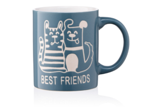 ARDESTO Чашка Best friends, 330 мл, синя, кераміка