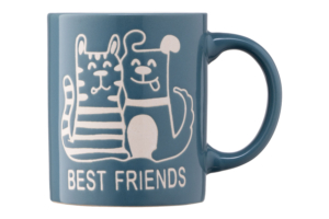 Чашка ARDESTO Best friends, 330 мл, синяя, AR3471BL