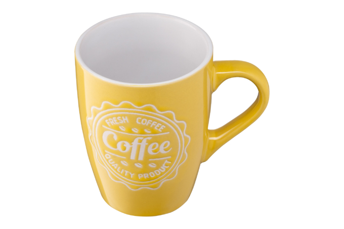 Ardesto Mug Coffee, 330ml, ceramics, yellow