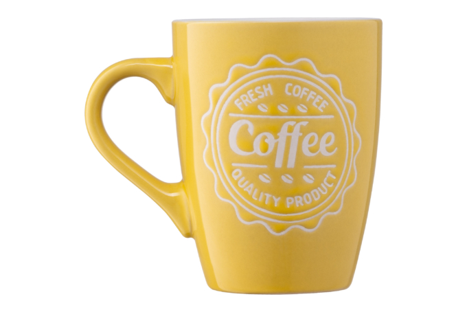 Ardesto Mug Coffee, 330ml, ceramics, yellow