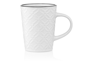 Mug ARDESTO Relief, 320 ml, white, AR3474W