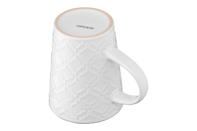 Mug ARDESTO Relief, 320 ml, white, AR3474W