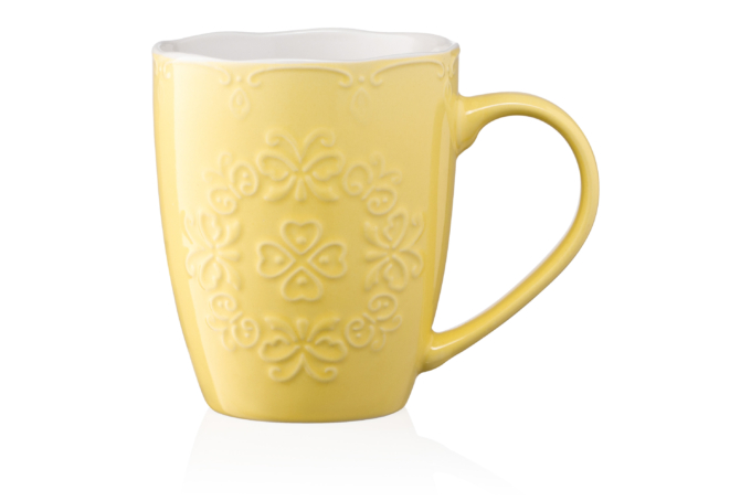 Mug ARDESTO Barocco, 330 ml, yellow, AR3458Y