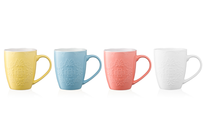Mug ARDESTO Barocco, 330 ml, yellow, AR3458Y