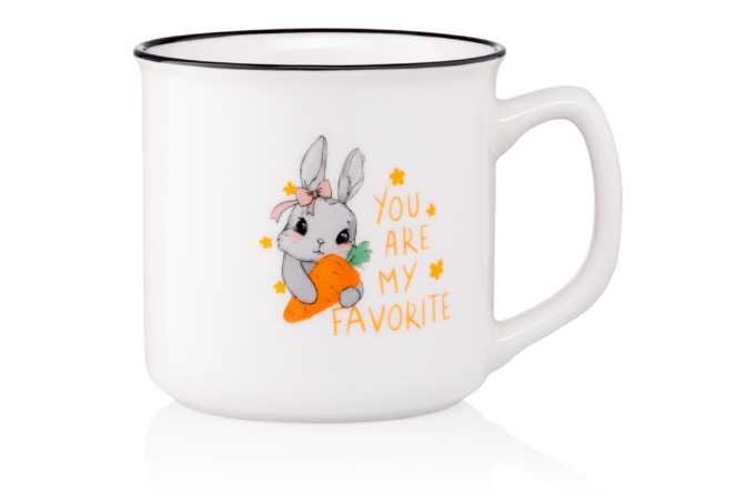 Чашка Ardesto Cute rabbit, 320мл, фарфор, белый