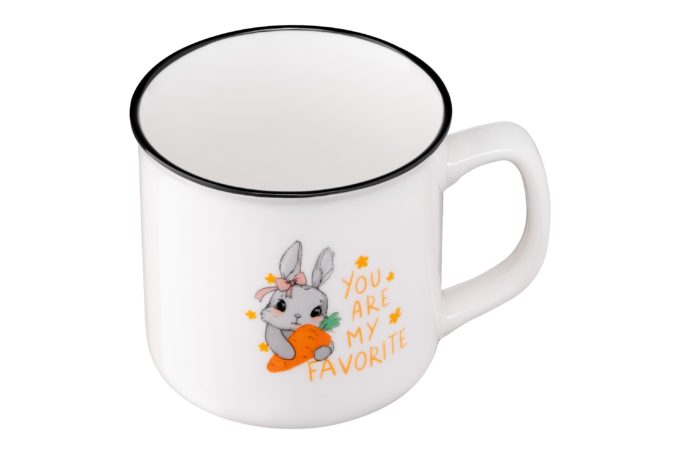 Чашка Ardesto Cute rabbit, 320мл, фарфор, белый