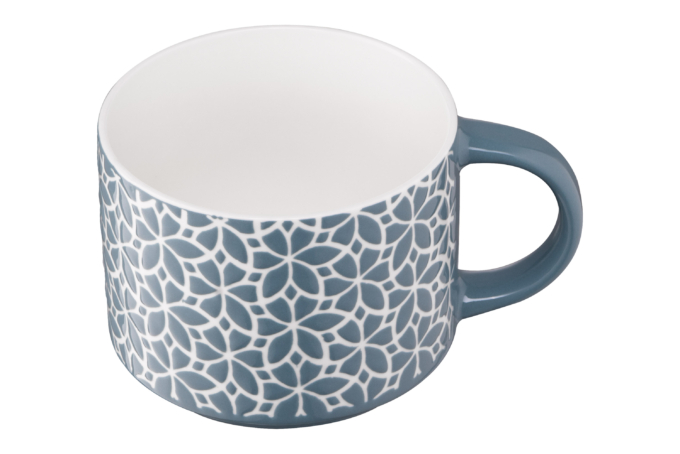 Чашка Ardesto  Weaving D, 330мл, порцеляна, синьо-білий