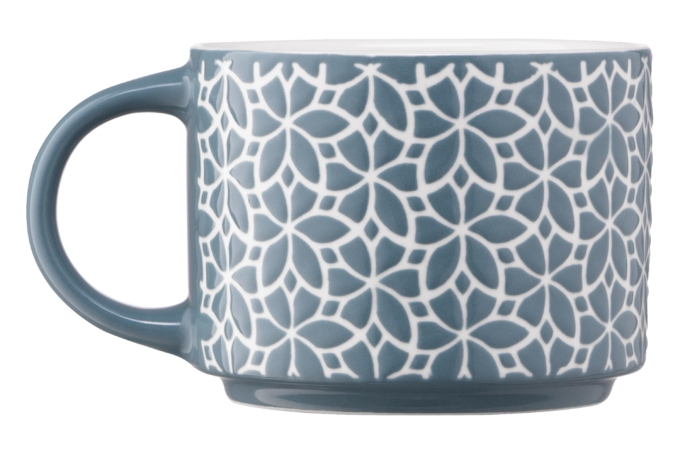 Чашка Ardesto  Weaving D, 330мл, порцеляна, синьо-білий
