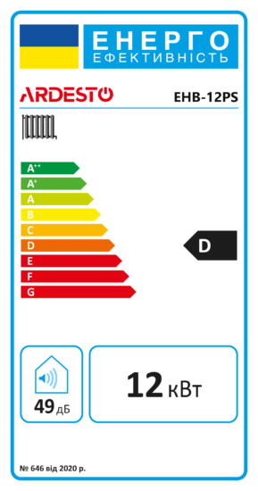 Electric boiler Ardesto 12kW 380V single-circuit with a pump programmable