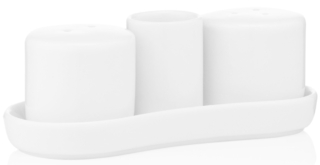 Ardesto Set for salt and pepper, 4 items, porcelain, white