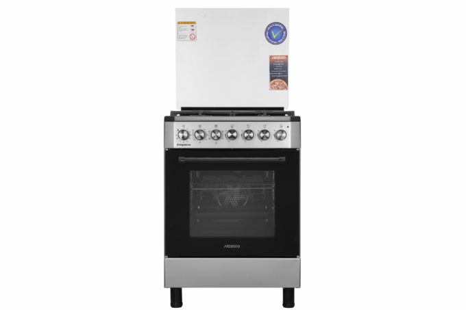 Плита ARDESTO комби Elegance, 66л, 60×60см, конвекция, чугун, подсветка, форсунки LPG (подключение газового баллона), серый