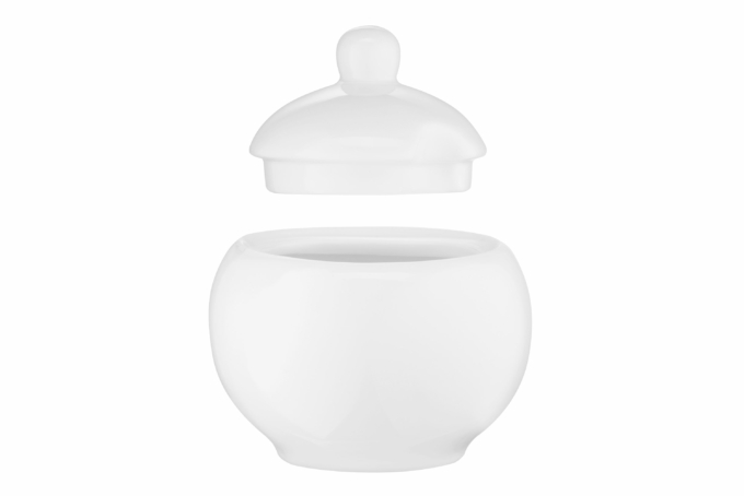 Сахарница Ardesto Imola, 9х9х10.3см, 325мл, фарфор, белый